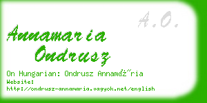 annamaria ondrusz business card